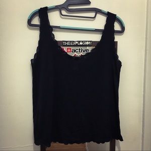 🦋3/$12 Rebellious One Scalloped Tank Top